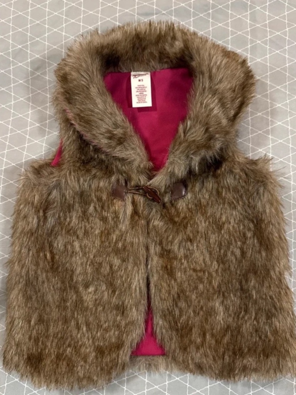 Arizona brown faux fur vest